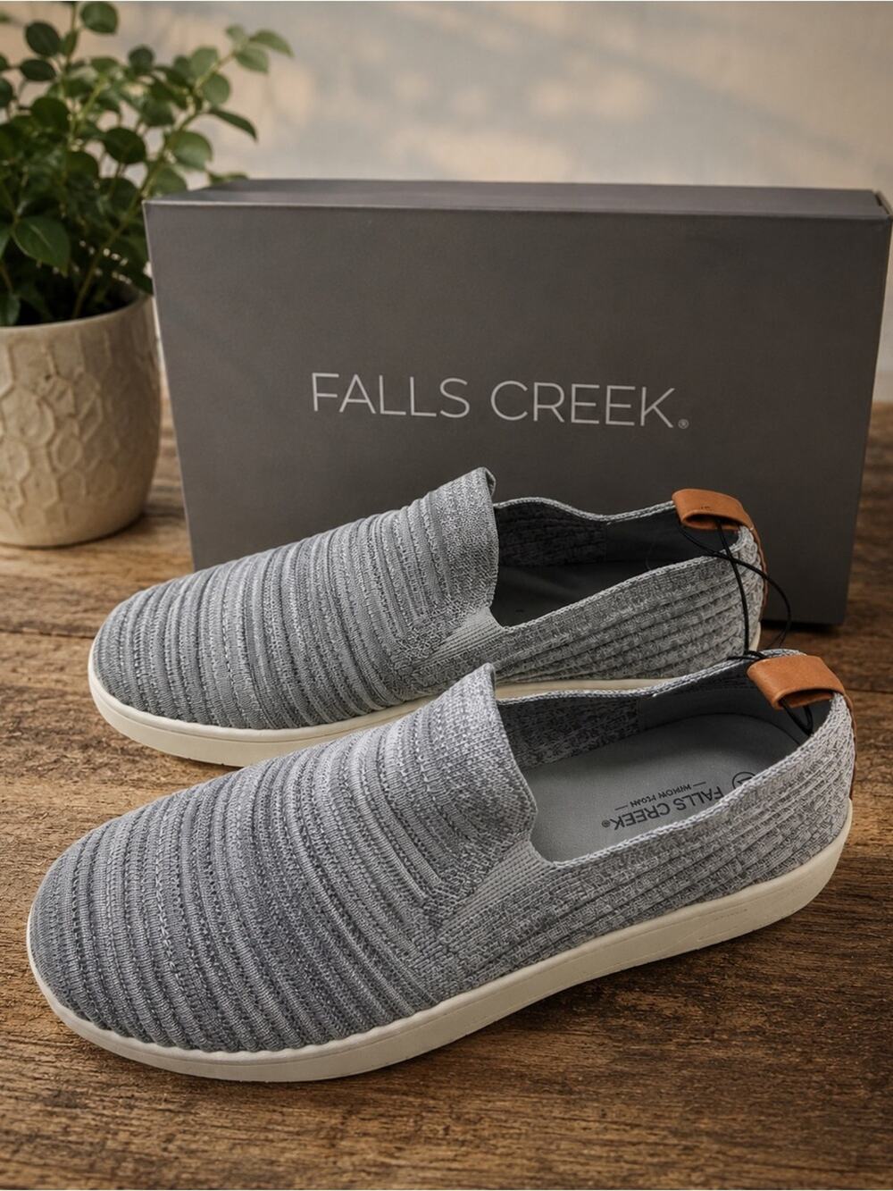 FALLS CREEK Woman’s 11 Gray Slip On Athletic Shoes